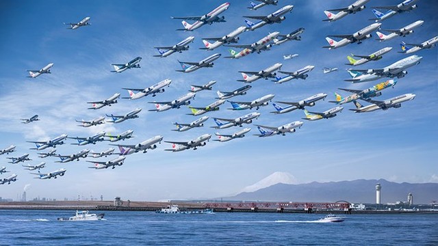Ngoạn mục hình ảnh hàng trăm máy bay cùng cất cánh ảnh 10